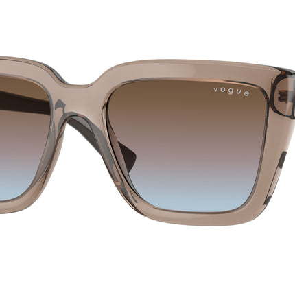 Vogue VO5575SB Butterfly Sunglasses  294048-Transparent Brown 55-140-18 - Color Map Brown