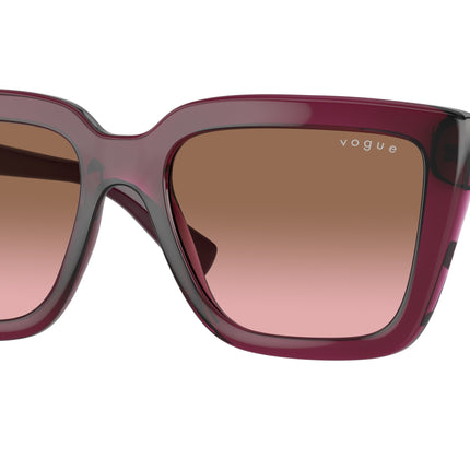 Vogue VO5575SB Butterfly Sunglasses  298914-Transparent Cherry 55-140-18 - Color Map Violet