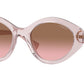 Vogue VO5576SB Oval Sunglasses  294214-Transparent Pink 52-140-21 - Color Map Pink