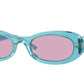 Vogue VO5582S Oval Sunglasses  316676-Transparent Torquoise 53-140-20 - Color Map Blue