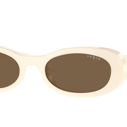 Vogue VO5582S Oval Sunglasses  316773-Full Ivory 53-140-20 - Color Map White