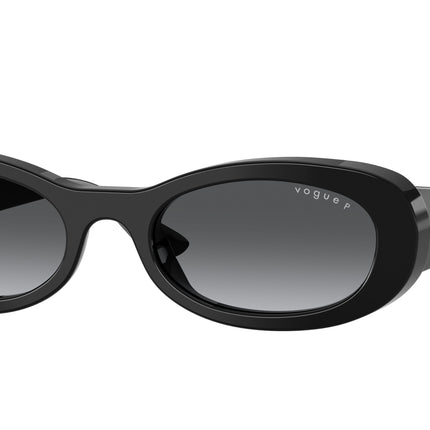 Vogue VO5582S Oval Sunglasses  W44/T3-Black 53-140-20 - Color Map Black
