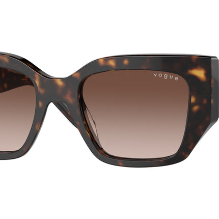 Vogue VO5583S Irregular Sunglasses  W65613-Dark Havana 51-140-20 - Color Map Brown