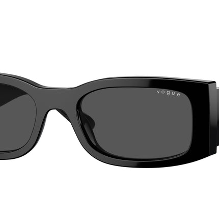 Vogue VO5584S Rectangle Sunglasses  W44/87-Black 53-140-19 - Color Map Black