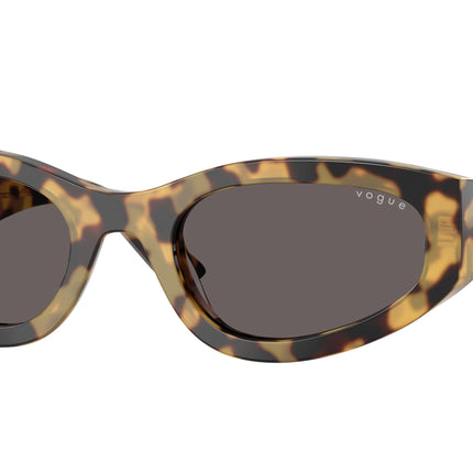 Vogue VO5585S Irregular Sunglasses  260587-Yellow Tortoise 54-140-22 - Color Map Tortoise