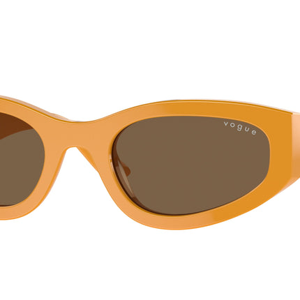 Vogue VO5585S Irregular Sunglasses  315973-Full Ocher 54-140-22 - Color Map Yellow