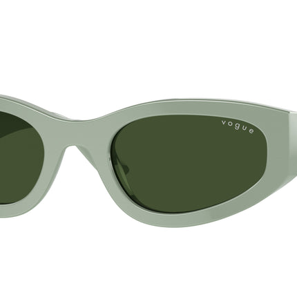 Vogue VO5585S Irregular Sunglasses  316171-Full Light Green 54-140-22 - Color Map Green