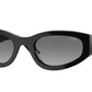 Vogue VO5585S Irregular Sunglasses  W44/11-Black 54-140-22 - Color Map Black