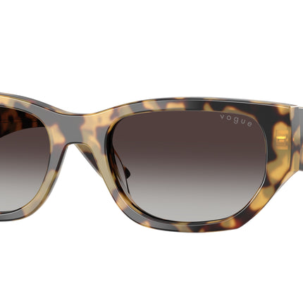 Vogue VO5586S Rectangle Sunglasses  26058G-Yellow Tortoise 53-140-19 - Color Map Tortoise