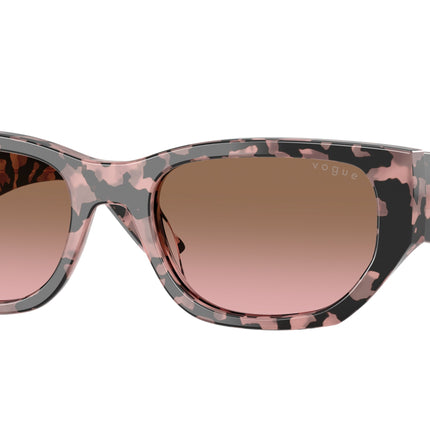 Vogue VO5586S Rectangle Sunglasses  315014-Pink Tortoise 53-140-19 - Color Map Tortoise