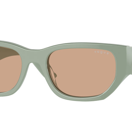 Vogue VO5586S Rectangle Sunglasses  3161/3-Full Light Green 53-140-19 - Color Map Green