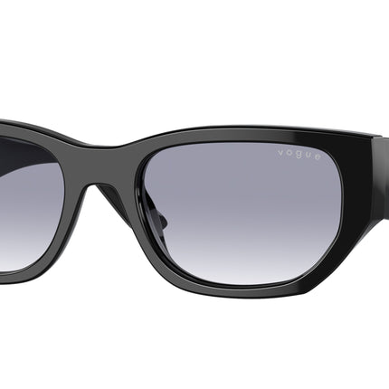 Vogue VO5586S Rectangle Sunglasses  W44/79-Black 53-140-19 - Color Map Black