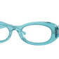 Vogue VO5596 Oval Eyeglasses  3166-Transparent Torquoise 53-140-20 - Color Map Blue