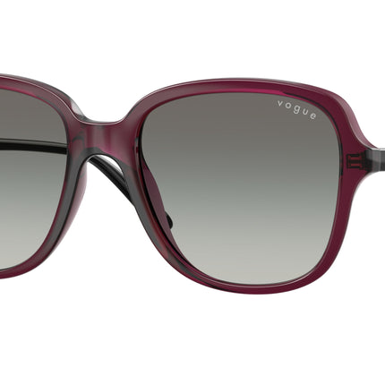 Vogue VO5601S Square Sunglasses  298911-Transparent Cherry 53-140-18 - Color Map Violet