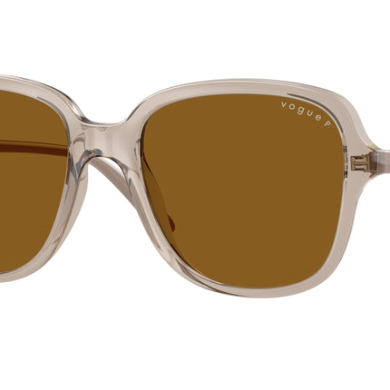 Vogue VO5601S Square Sunglasses  299083-Transparent Caramel 53-140-18 - Color Map Brown