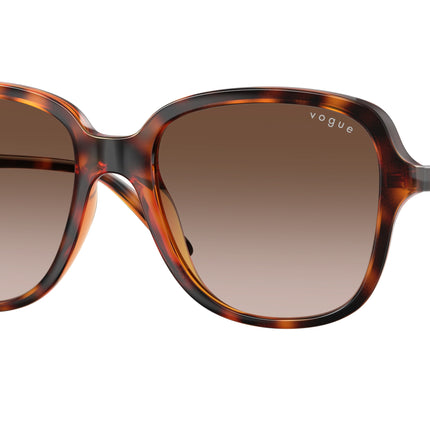 Vogue VO5601S Square Sunglasses  W65613-Dark Havana 53-140-18 - Color Map Brown