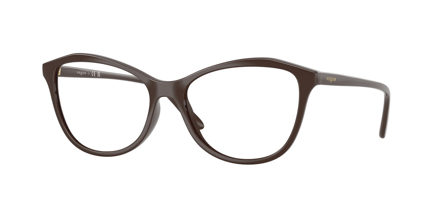 Vogue VO5602 Irregular Eyeglasses  2252-Full Brown 54-140-16 - Color Map Brown
