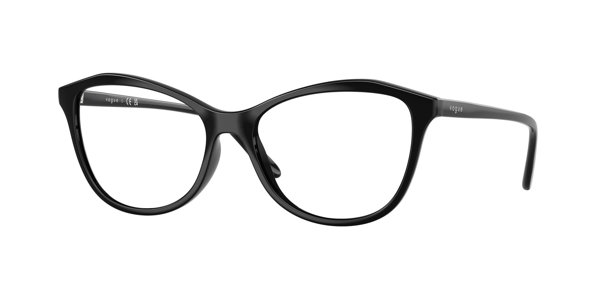 Vogue VO5602 Irregular Eyeglasses  W44-Black 54-140-16 - Color Map Black