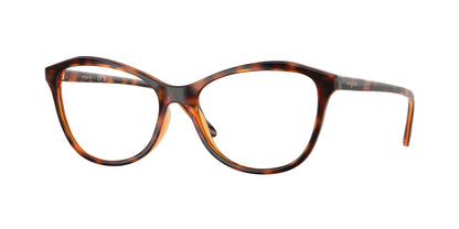Vogue VO5602 Irregular Eyeglasses  W656-Dark Havana 54-140-16 - Color Map Brown
