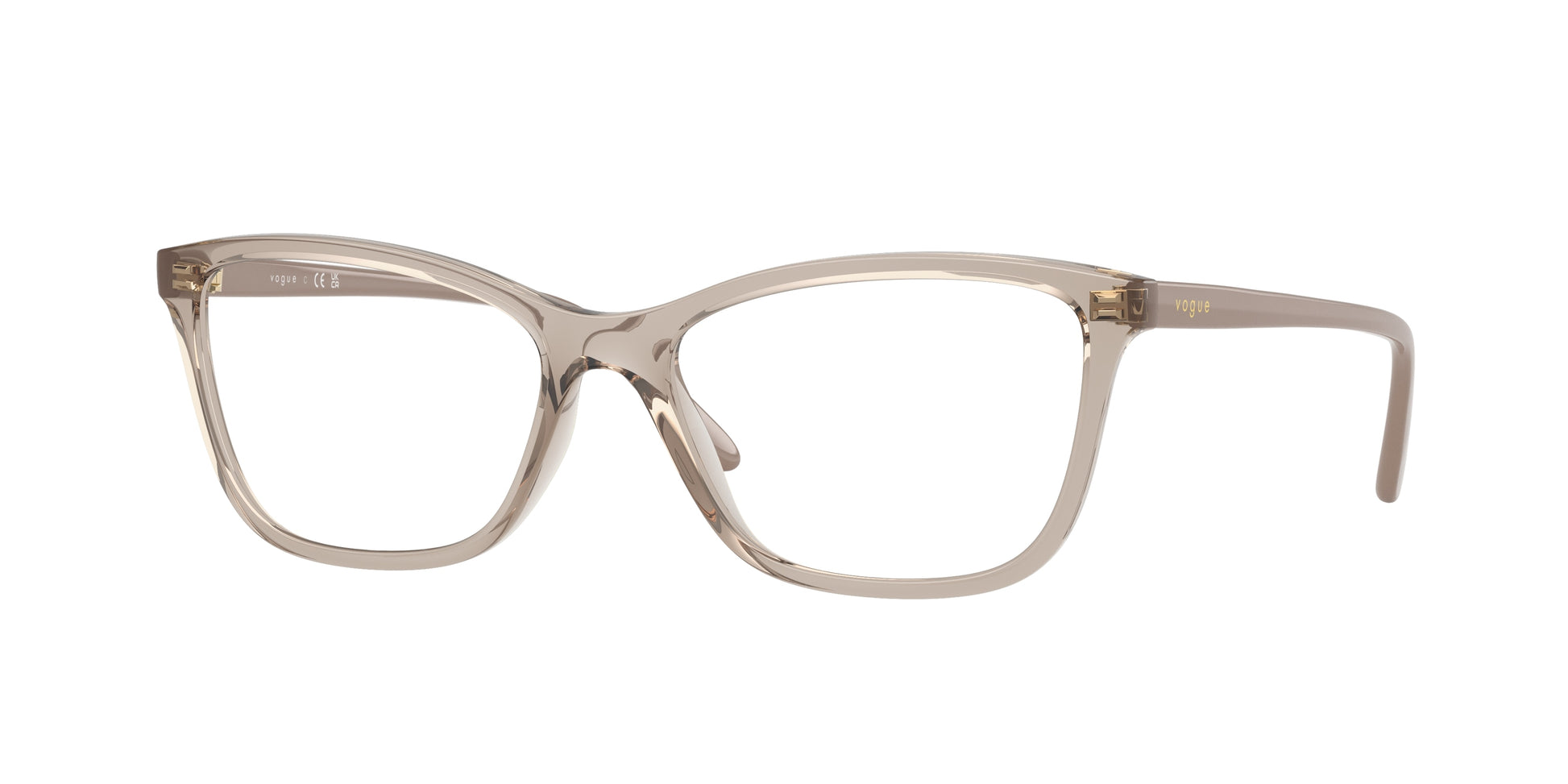 Vogue VO5603 Butterfly Eyeglasses  2990-Transparent Caramel 54-140-16 - Color Map Brown