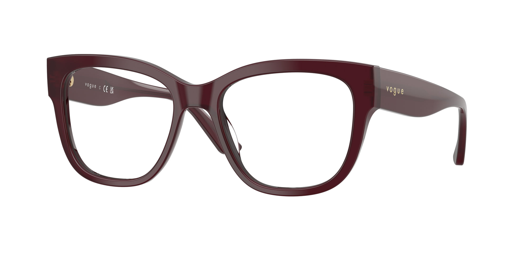 Vogue VO5605 Square Eyeglasses  2426-Full Bordeaux 51-140-17 - Color Map Red
