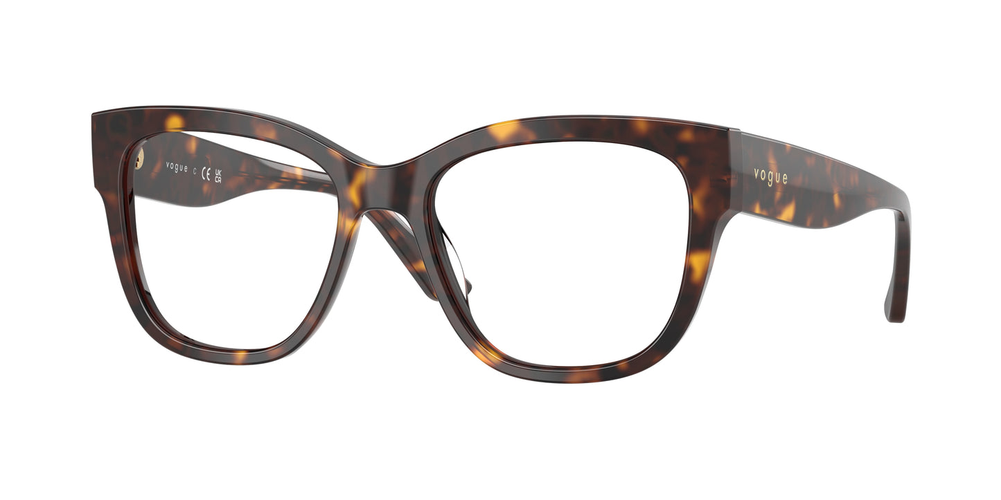 Vogue VO5605 Square Eyeglasses  W656-Dark Havana 53-140-17 - Color Map Brown