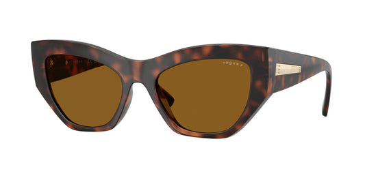 Vogue VO5607S Irregular Sunglasses  271883-Total Dark Havana 53-140-18 - Color Map Brown
