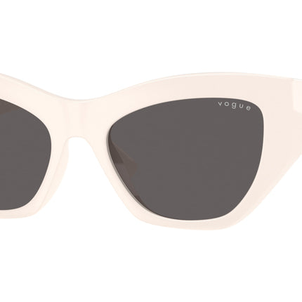Vogue VO5607S Irregular Sunglasses  312487-Full Ivory 53-140-18 - Color Map White
