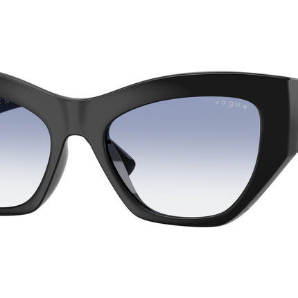 Vogue VO5607S Irregular Sunglasses  W44/19-Black 53-140-18 - Color Map Black