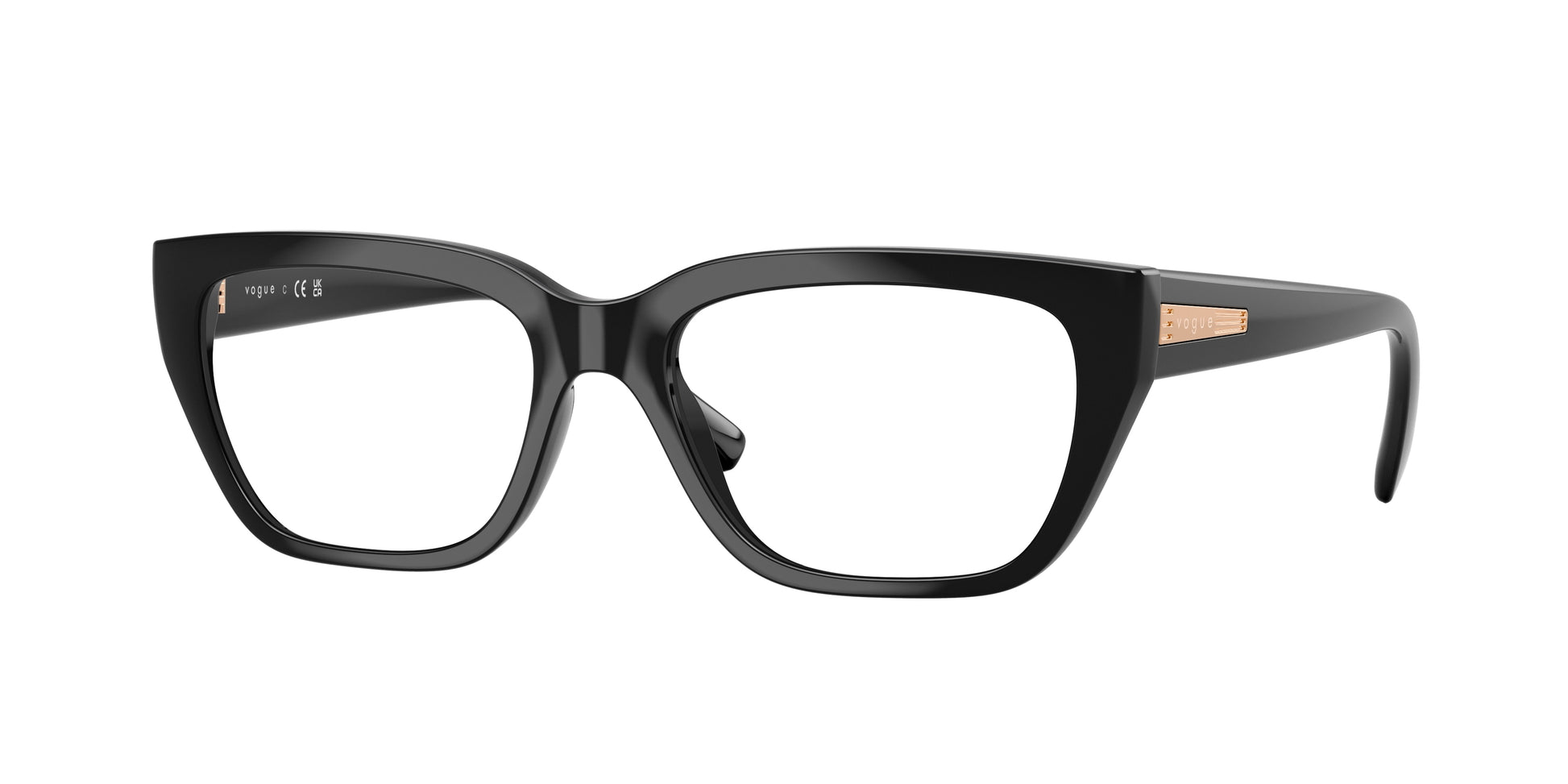 Vogue VO5609 Pillow Eyeglasses  W44-Black 53-140-17 - Color Map Black
