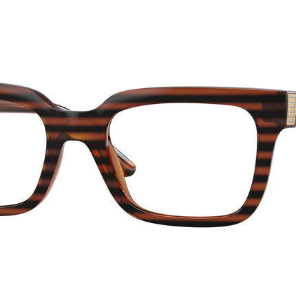 Vogue VO5611B Pillow Eyeglasses  2571-Striped Brown Havana 52-140-20 - Color Map Brown