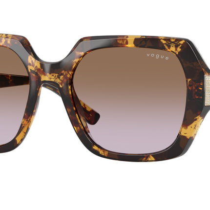 Vogue VO5612SB Irregular Sunglasses  317968-Honey Havana 55-140-19 - Color Map Tortoise