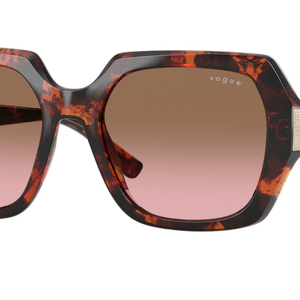 Vogue VO5612SB Irregular Sunglasses  318014-Red Havana 55-140-19 - Color Map Tortoise