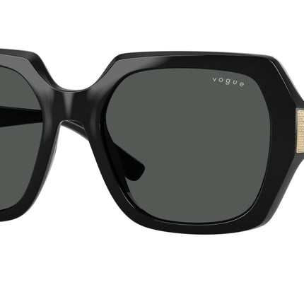 Vogue VO5612SB Irregular Sunglasses  W44/87-Black 55-140-19 - Color Map Black