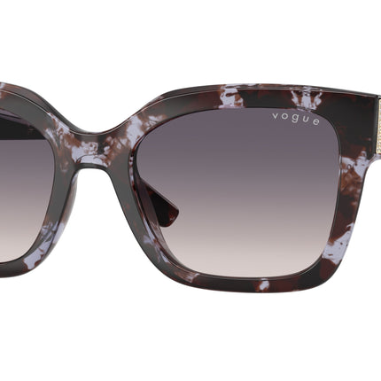 Vogue VO5613SB Square Sunglasses  317836-Purple Havana 54-140-20 - Color Map Violet