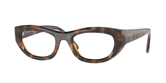 Vogue VO5615 Cat Eye Eyeglasses  2718-Total Dark Havana 51-140-21 - Color Map Brown