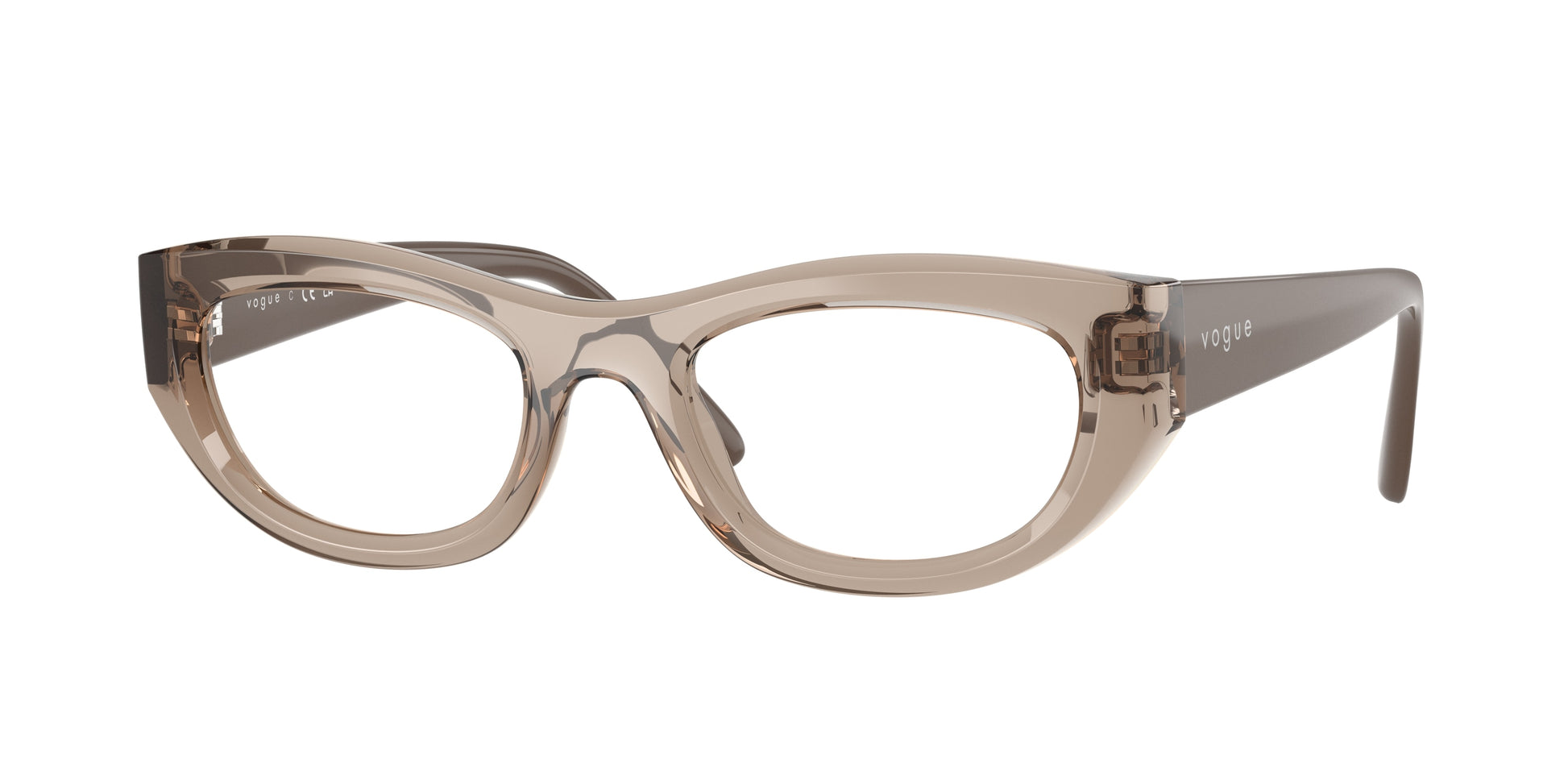 Vogue VO5615 Cat Eye Eyeglasses  3181-Transparent Light Brown 51-140-21 - Color Map Brown
