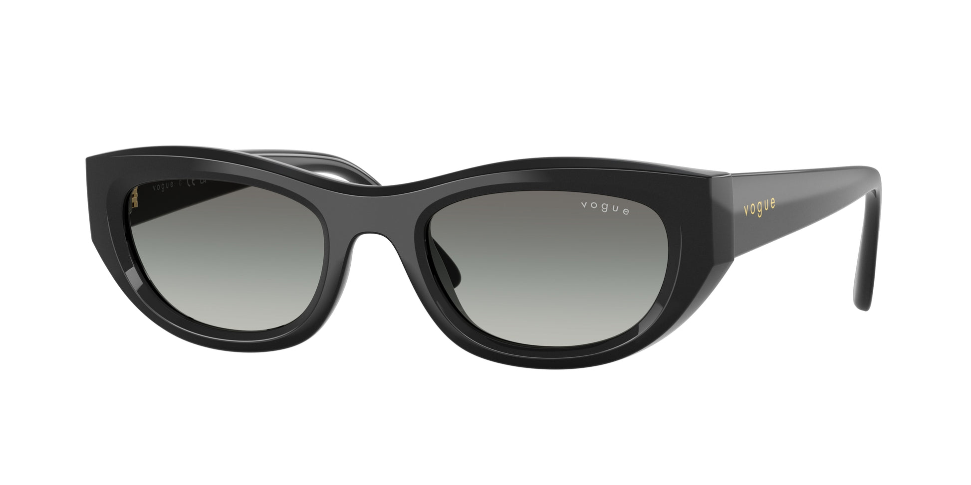 Vogue VO5616S Cat Eye Sunglasses  W44/11-Black 51-140-21 - Color Map Black