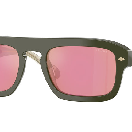 Vogue VO5620S Irregular Sunglasses  3217F6-Full Green 53-145-21 - Color Map Green