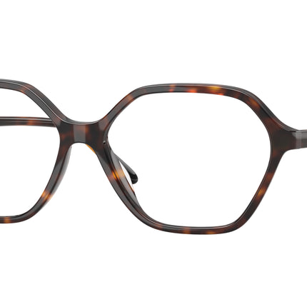 Vogue VO5622F Irregular Eyeglasses  W656-Dark Havana 54-140-16 - Color Map Brown