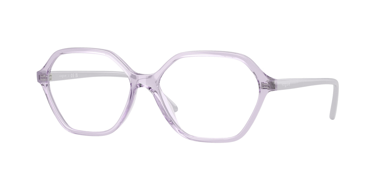 Vogue VO5622 Irregular Eyeglasses  2745-Transparent Violet 55-140-14 - Color Map Violet