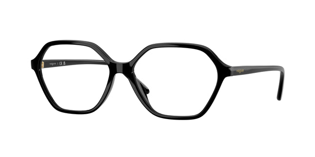 Vogue VO5622 Irregular Eyeglasses  W44-Black 55-140-14 - Color Map Black