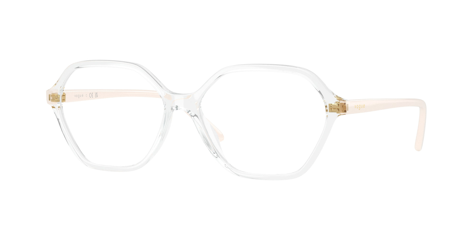 Vogue VO5622 Irregular Eyeglasses  W745-Transparent 55-140-14 - Color Map Transparent