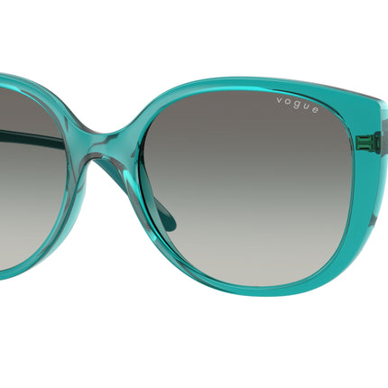Vogue VO5623S Butterfly Sunglasses  319111-Transparent Petroleum 55-140-18 - Color Map Green