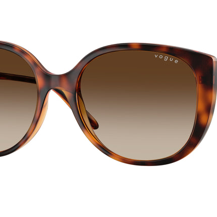 Vogue VO5623S Butterfly Sunglasses  W65613-Dark Havana 55-140-18 - Color Map Brown