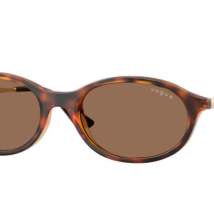 Vogue VO5625S Oval Sunglasses  W65673-Dark Havana 52-135-18 - Color Map Brown