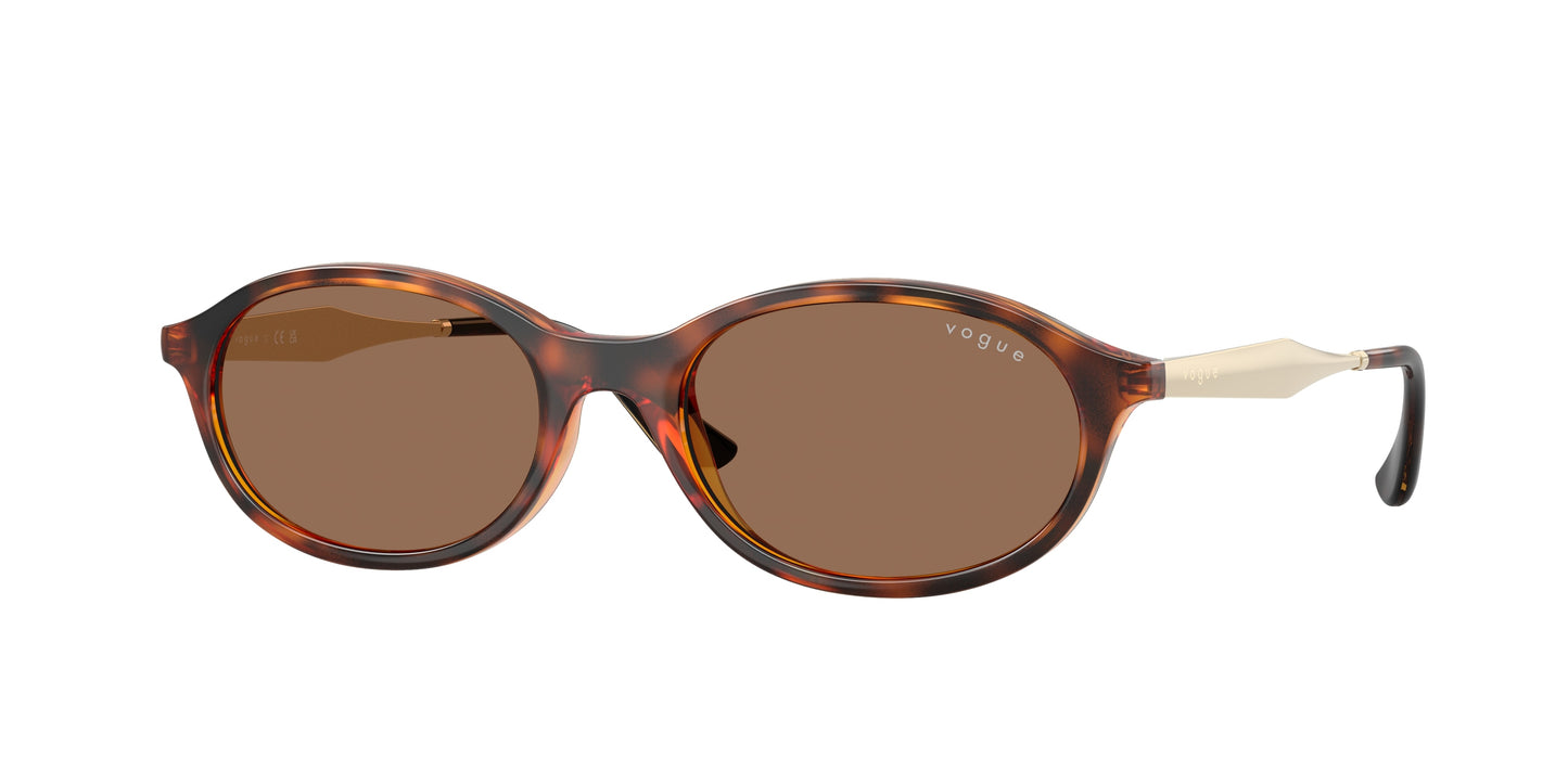 Vogue VO5625S Oval Sunglasses  W65673-Dark Havana 52-135-18 - Color Map Brown
