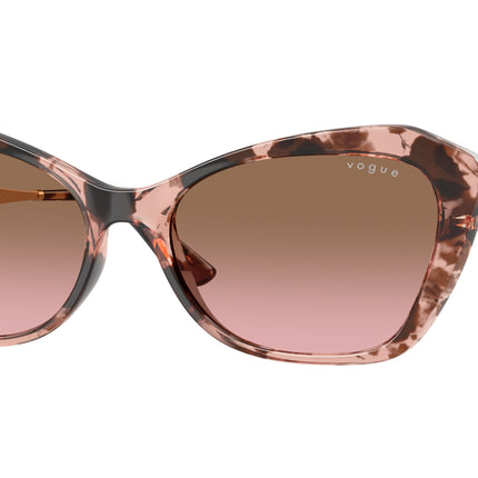 Vogue VO5626S Irregular Sunglasses  319914-Rose Havana 56-135-17 - Color Map Pink