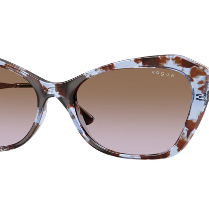 Vogue VO5626S Irregular Sunglasses  320168-Blue Havana 56-135-17 - Color Map Blue