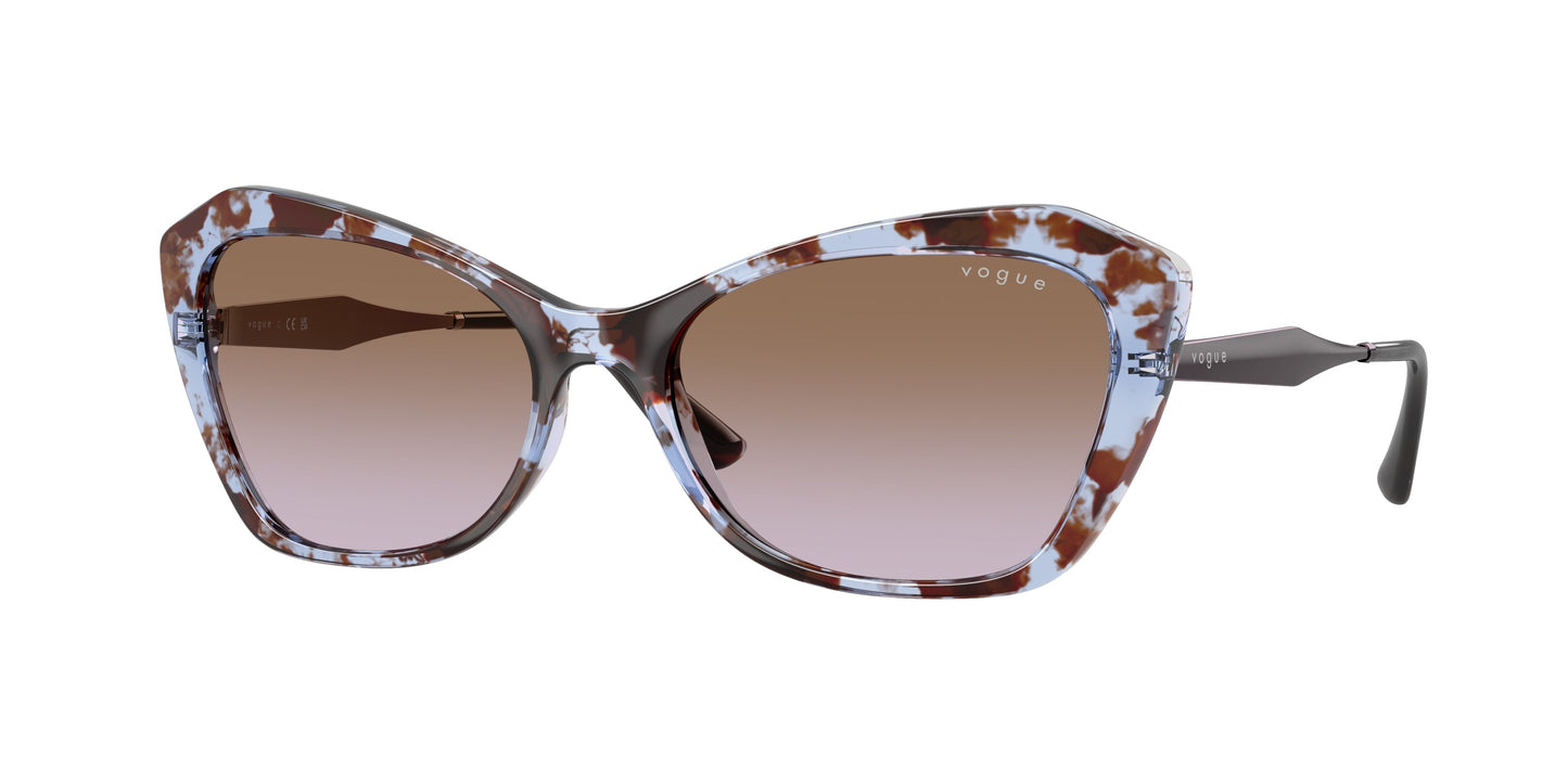 Vogue VO5626S Irregular Sunglasses  320168-Blue Havana 56-135-17 - Color Map Blue